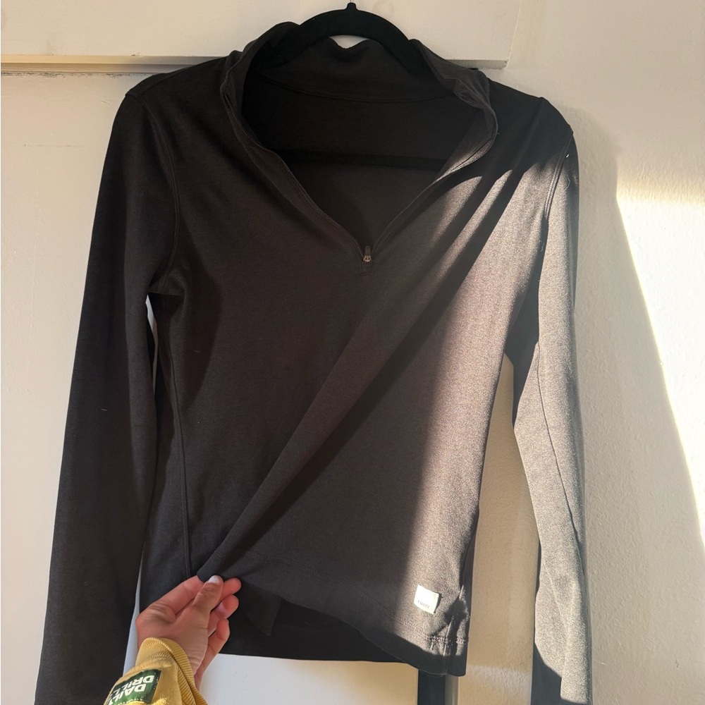 Vuori Black Long Sleeve Half-Zip Top